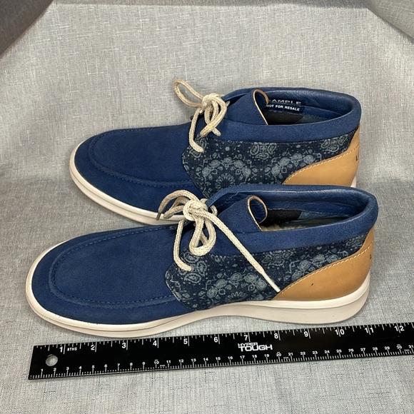 UGG Hulman Bandana Blue Suede Shoes Leather Chukka Lace Up Ankle Boots Mens 9 main image 5
